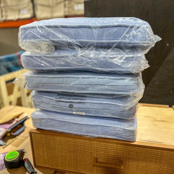 NEW Serena & Lily Balboa Rattan Armchair Cushion-Perennials Coastal Blue - Picture 1 of 3